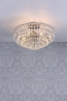 Laura Ashley Enid 5lt Semi Flush Polished Nickel Crystal