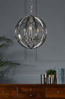 Laura Ashley Orbital 3lt Pendant Polished Nickel