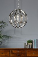 Laura Ashley Orbital 3lt Pendant Polished Nickel