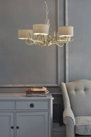 Laura Ashley Mulroy 5lt Antler Chandelier Champagne with Shades