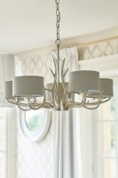 Laura Ashley Mulroy 5lt Antler Chandelier Champagne with Shades
