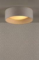 Laura Ashley Bacall 2lt Flush Silver Linen Shade