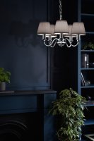 Laura Ashley Ellis 5lt Pendant Polished Chrome with Shades