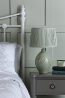 Laura Ashley Picardie Ceramic Table Lamp Green Polished Chrome Base Only