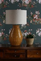 Laura Ashley Liza Ceramic Table Lamp Orange with Shade