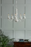 Laura Ashley Tate 5lt Pendant Distressed Off White Fitting Only