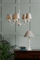 Laura Ashley Tate 5lt Pendant Distressed Off White Fitting Only