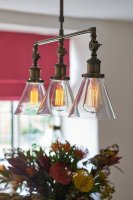 Laura Ashley Isaac 3lt Bar Pendant Antique Brass