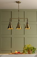 Laura Ashley Rufus 3lt Bar Pendant Antique Brass