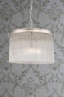 Laura Ashley Manon 3lt Pendant Champagne Clear Glass