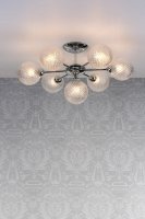 Laura Ashley Atherton 7lt Semi Flush Polished Chrome Glass