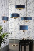 Laura Ashley Sorrento 3 Light Shadelier Matt Antique Brass & Blue Shade