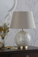 Laura Ashley Mathern Table Lamp Cream Shell & Champagne with Shade