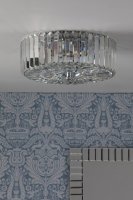 Laura Ashley Fernhurst 3 Light Flush Crystal & Polished Chrome