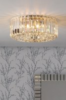 Laura Ashley Fernhurst 3 Light Flush Crystal & Polished Chrome