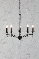 Laura Ashley Ludchurch 5 Light Chandelier Industrial Black Fitting Only