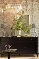 Laura Ashley Tregaron Heron Table Lamp Silver with Shade