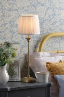 Laura Ashley Hemsley Table Lamp Antique Brass and Ivory with Shade
