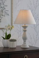 Laura Ashley Chedworth Table Lamp Concrete & Polished Nickel with Shade