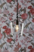 Laura Ashley Ockley Bottle Pendant Glass & Matt Black