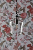 Laura Ashley Ockley Bottle Pendant Glass & Matt Black
