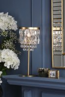 Laura Ashley Rhosill Table Lamp Crystal and Antique Brass