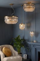 Laura Ashley Rhosill Table Lamp Crystal and Antique Brass