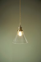 Laura Ashley Isaac Easy Fit Pendant Antique Brass and Glass
