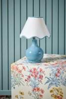Laura Ashley Bramhope Table Lamp Blue Ceramic with Shade