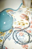 Laura Ashley Bramhope Table Lamp Blue Ceramic with Shade