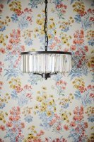 Laura Ashley Elkwood 3 Light Pendant Crystal and Black