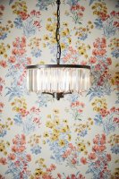 Laura Ashley Elkwood 3 Light Pendant Crystal and Black