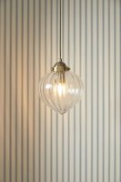 Laura Ashley Whitham Pendant Antique Brass and Glass