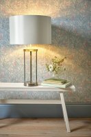 Laura Ashley Harrington Large Table Lamp Antique Brass and Glass with Shade