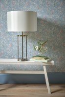 Laura Ashley Harrington Large Table Lamp Antique Brass and Glass with Shade