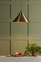 Laura Ashley Rufus Pendant Antique Brass
