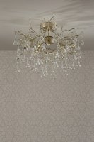 Laura Ashley Willow 3lt Semi Flush Satin Champagne Crystal