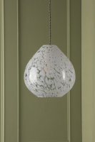 Laura Ashley Confetti Easy Fit Pendant White Art Glass and Polished Chrome