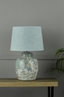 Laura Ashley Elizabeth Ceramic Table Lamp with Bird Print Design Base Only