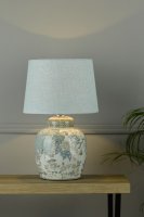Laura Ashley Elizabeth Ceramic Table Lamp with Bird Print Design Base Only