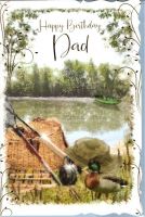 Birthday Card - Dad - Fishing Duck - Out of the Blue Quality