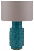 Pacific Lifestyle Sidra Aquamarine Stoneware Etch Detail Table Lamp