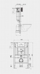 RAK Ecofix Top/Front Flush Concealed Cistern And Frame For Wall Hung Pans