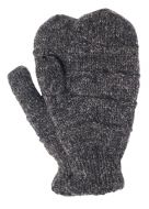 Fleece lined mittens - ridge - Marl Brown