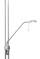 Dar Montana Floor Lamp Satin Chrome