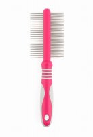 Ancol Double Sided Cat Grooming Comb - Pink