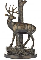 Dar Gulliver Deer Table Lamp In Aged Brass with Shade