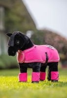 Lemieux Mini Toy Pony Skye Black & Watermelon Pink Show Rug & Bandage Set