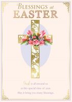 Easter Card - Blessings - Pink Tulip Cross