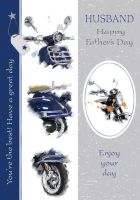 Father's Day Card - Husband - Motorbike - Out of the Blue